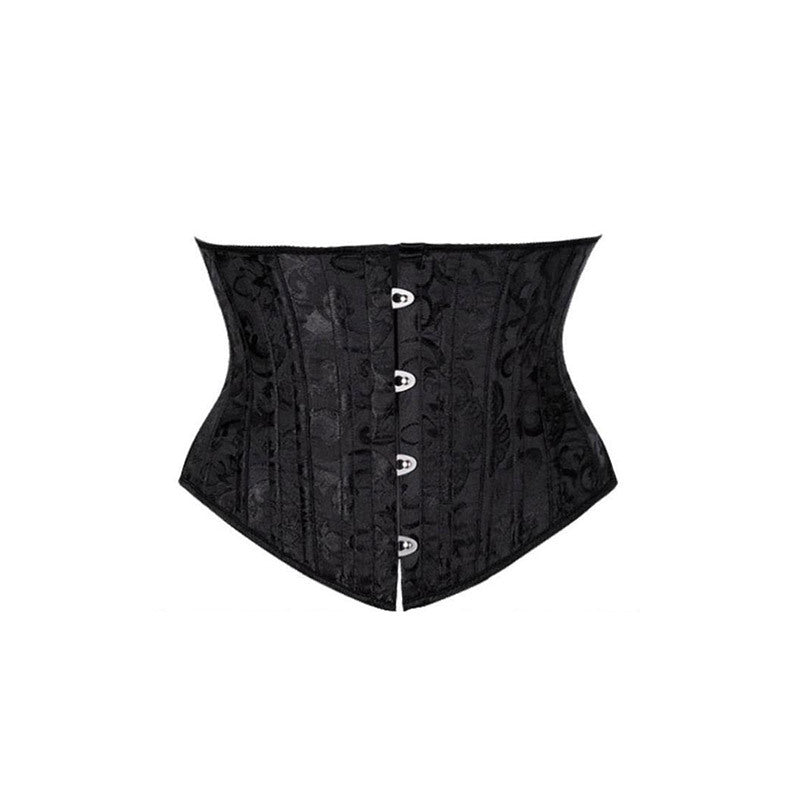 Short Jacquard Palace Corset – Embroidered Waist Cincher