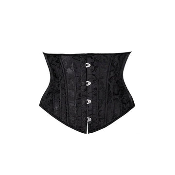 Short Jacquard Palace Corset – Embroidered Waist Cincher