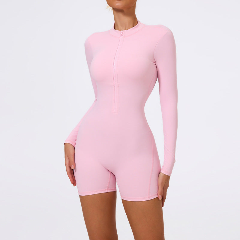 Backless Zipper Yoga Jumpsuit – Peach Lift Design