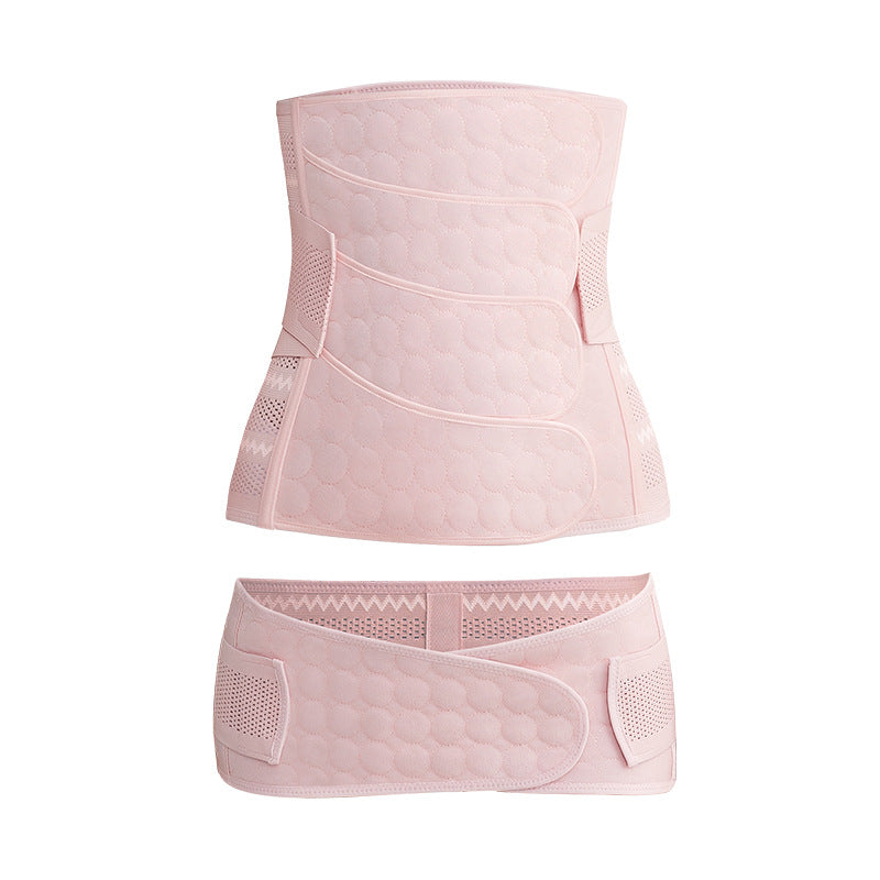 Postpartum Belly Wrap Set – Breathable Waist Trainer for Women